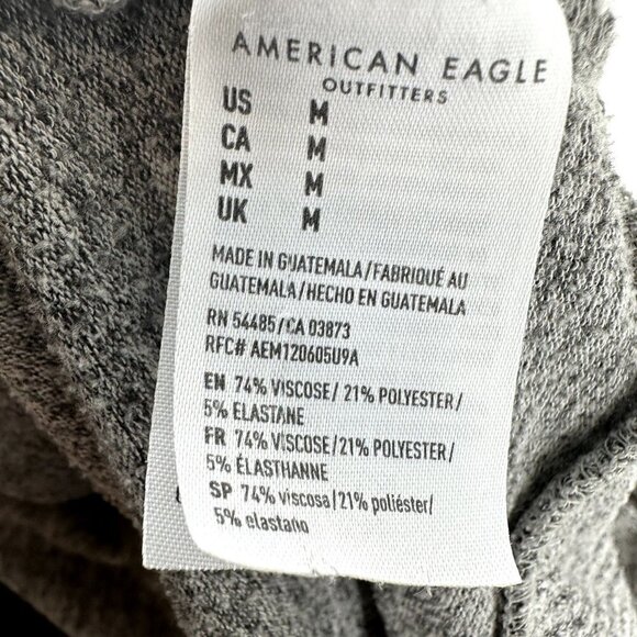 American Eagle Gray Open Swing Sweater Cardigan Size M Viscose Blend - Picture 6 of 10